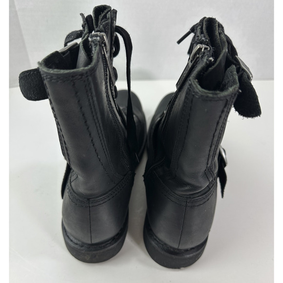 Harley Davidson Ranger 8” Black Leather Zip Lace Buckle Motorcycle Boot Mens 9 M - Picture 5 of 16